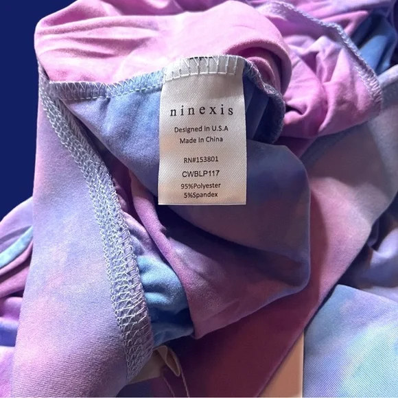 ⭐️HP⭐️NWT Ninexis light weight tie dye joggers in blue, purple and pink. Size 1X - Picture 7 of 8